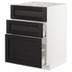 METOD / MAXIMERA Base cab f sink+3 fronts/2 drawers