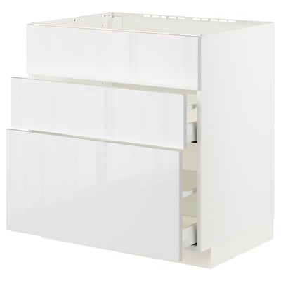 METOD / MAXIMERA Base cab f sink+3 fronts/2 drawers