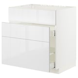 METOD / MAXIMERA Base cab f sink+3 fronts/2 drawers