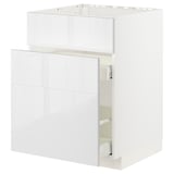 METOD / MAXIMERA Base cab f sink+3 fronts/2 drawers