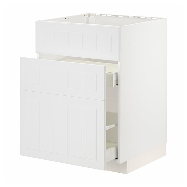 METOD / MAXIMERA Base cab f sink+3 fronts/2 drawers