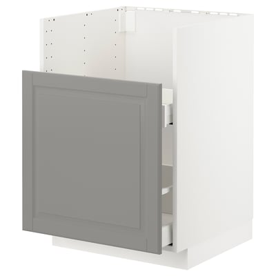 METOD / MAXIMERA Base cab f TALLSJÖN sink, white/Bodbyn gray, 60x60 cm