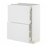 METOD / MAXIMERA Base cab with 2 fronts/3 drawers