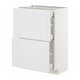 METOD / MAXIMERA Base cab with 2 fronts/3 drawers