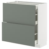 METOD / MAXIMERA Base cab with 2 fronts/3 drawers