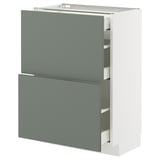 METOD / MAXIMERA Base cab with 2 fronts/3 drawers