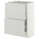 METOD / MAXIMERA Base cabinet with 2 drawers, white/Aspudden light gray, 60x37x80 cm