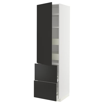 METOD / MAXIMERA Hi cab w shlvs/4 drawers/dr/2 frnts