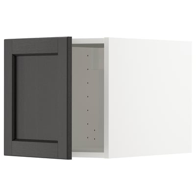 METOD Top cabinet, white/Lerhyttan black stained, 40x60x40 cm