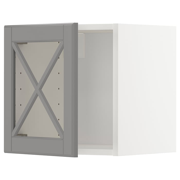 METOD wall w glass door/crossbar. IKEA