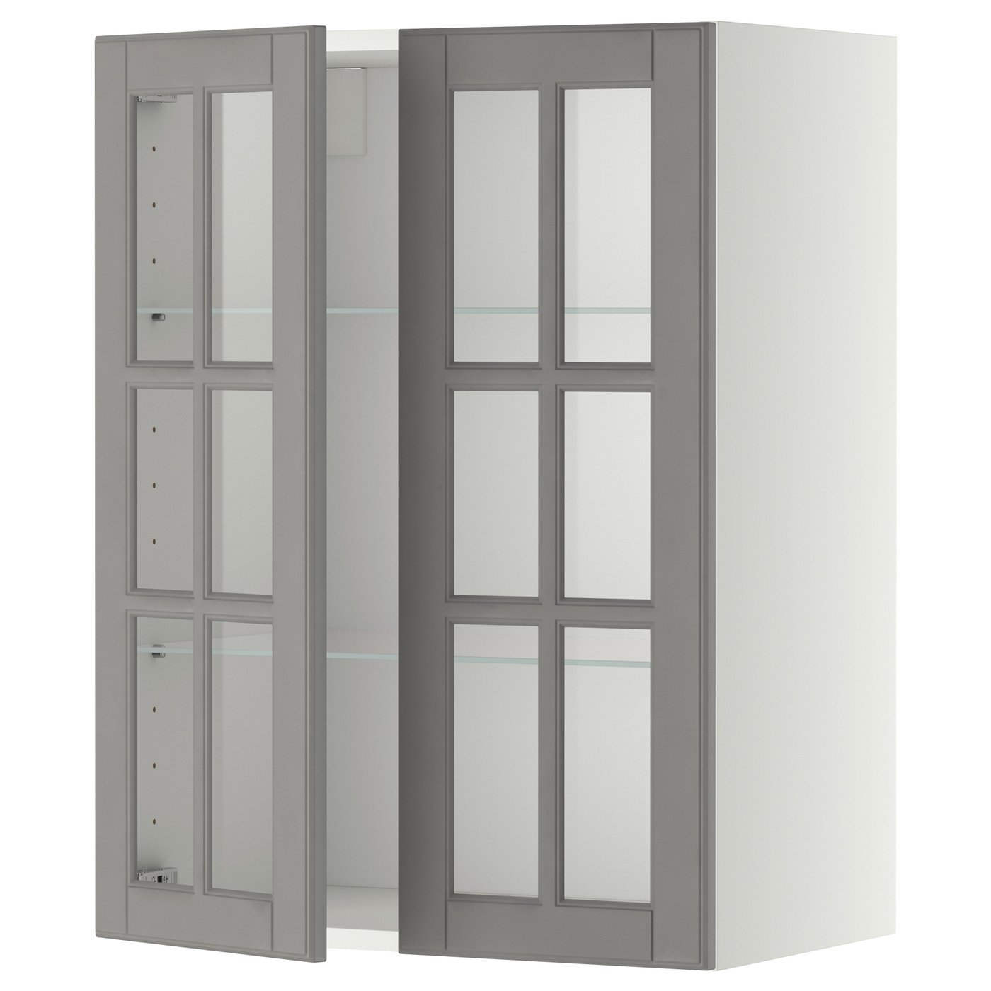 METOD wall cabinet w shelves/2 glass drs - IKEA