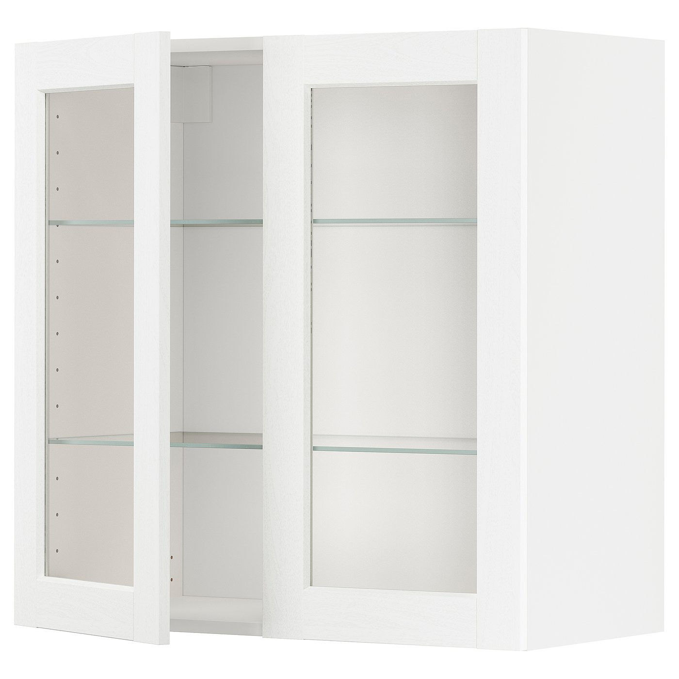 METOD wall w shelves/2 glass drs IKEA