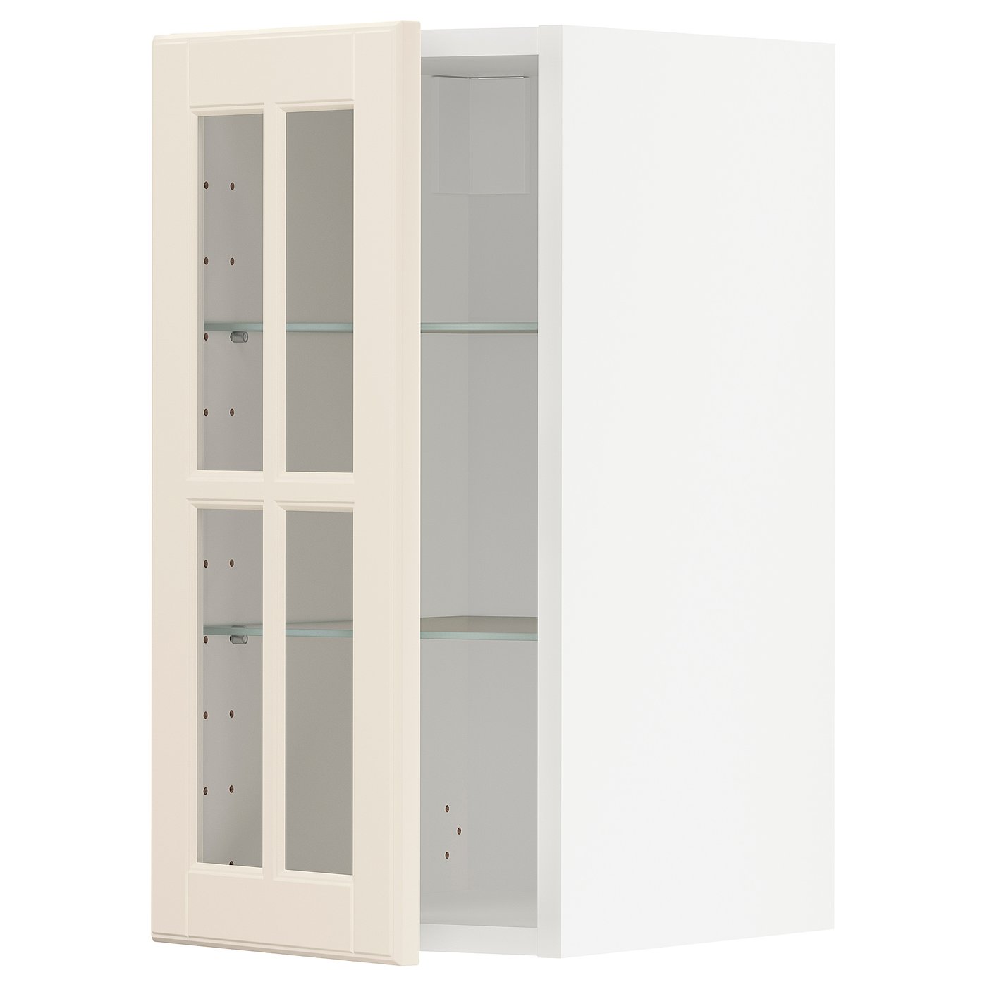 METOD wall cabinet w shelves/glass door - IKEA