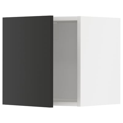 METOD black kitchen cabinet with hinge, modern design.