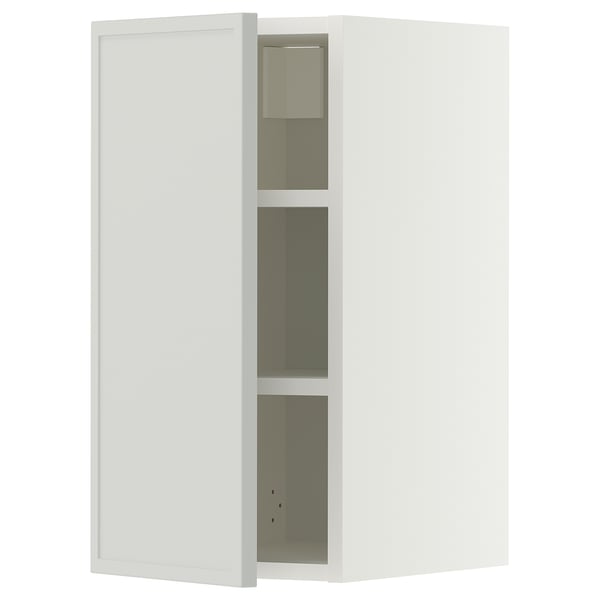 METOD Wall cabinet with shelves, white/Aspudden light gray, 30x37x60 cm