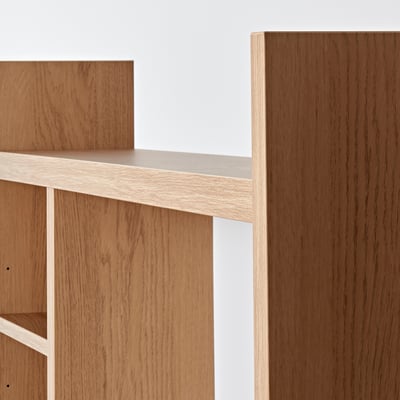 MICKE Add-on unit-high, oak effect, 105x65 cm