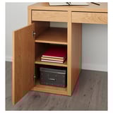 MICKE Computer work station, oak effect, 105x50 cm