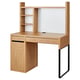 Option: MICKE Computer work station, oak effect, 105x50 cm