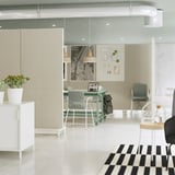 MITTZON Foldable table with castors, green, 140x70 cm