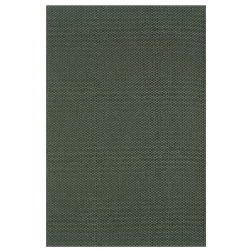 MORUM outdoor rug, grey, rectangular, polypropylene with rubber backing, repetitive geometric pattern.