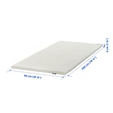 NÄSFJÄLLET Mattress topper, white, 90x200 cm
