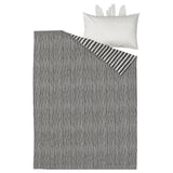NATTHÄGER Duvet cover and pillowcase(s), black white/zebra, 150x200/50x80 cm