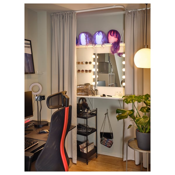 NISSAFORS Utility cart, black, 50.5x30x83 cm