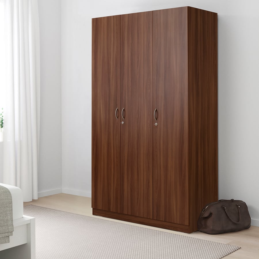 NODELAND Wardrobe with 3 doors, medium brown, 120x52x202 cm (471/4x203