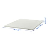 NORDBERGET Mattress topper, white, 150x200 cm