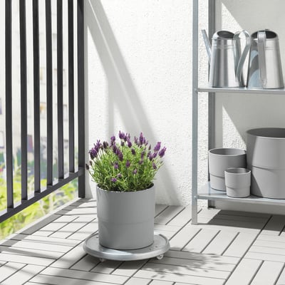 NYPON Plant pot, indoor/outdoor gray, 19 cm