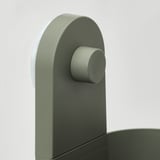 ÖBONÄS Container with suction cup, gray-green