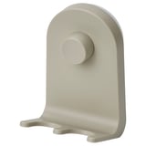 ÖBONÄS Triple hook with suction cup, gray-beige, 7x11 cm