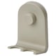 Option: ÖBONÄS Triple hook with suction cup, gray-beige, 7x11 cm