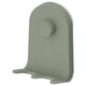 ÖBONÄS Triple hook with suction cup, gray-green, 7x11 cm