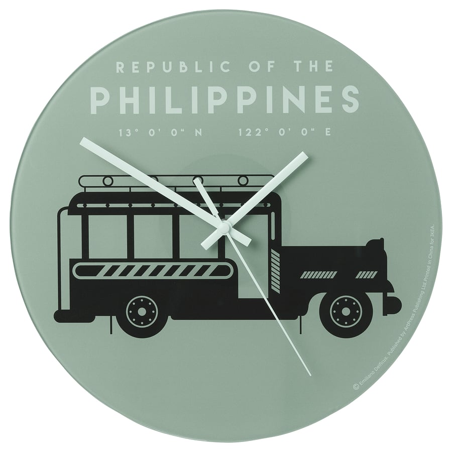 ÖGONABÖJ Wall clock, Philippines, 30 cm (11 ¾") IKEA