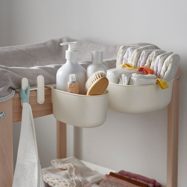 ÖNSKLIG Racks for changing table, set of 4, white