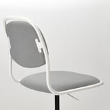 ÖRFJÄLL Swivel chair, white/Vissle light gray