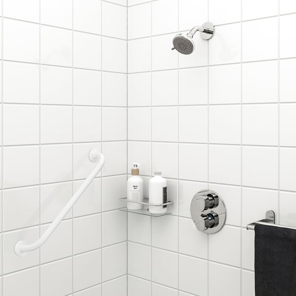 OMTÄNKSAM Grab bar, white, 600 mm