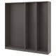 PAX 3 wardrobe frames, dark gray, 200x35x201 cm