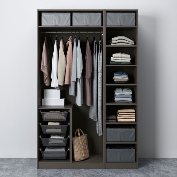 PAX / BERGSBO Wardrobe, dark gray/dark gray, 150x60x236 cm
