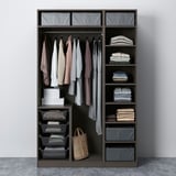 PAX / BERGSBO Wardrobe, dark gray/dark gray, 150x60x236 cm