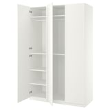 PAX / FORSAND Wardrobe combination, white/white, 150x60x236 cm