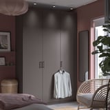 PAX / FORSAND Wardrobe, dark gray/dark gray, 150x60x236 cm