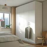 PAX / FORSAND Wardrobe, white/white, 200x60x236 cm