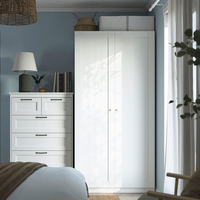 PAX / GULLABERG Wardrobe combination, white/white, 100x60x201 cm