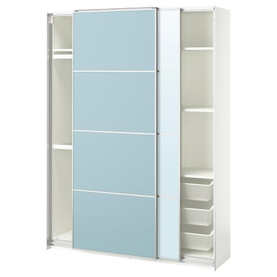 PAX / MEHAMN/AULI Wardrobe with sliding doors