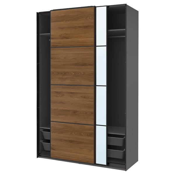 PAX / MEHAMN/AULI Wardrobe with sliding doors