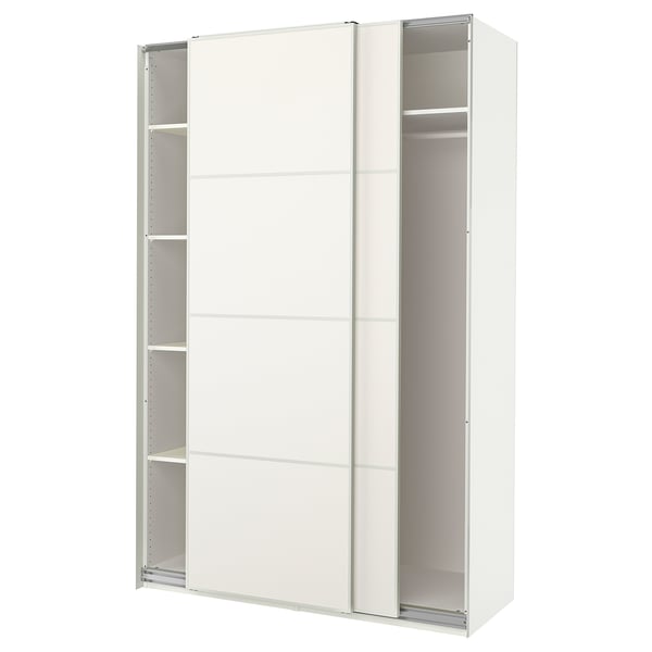 PAX / MEHAMN Wardrobe, white/double sided white, 150x66x236 cm
