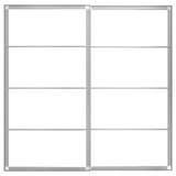PAX Pair of sliding door frames & rail, aluminum, 200x201 cm