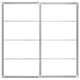 PAX Pair of sliding door frames & rail, aluminum, 200x201 cm